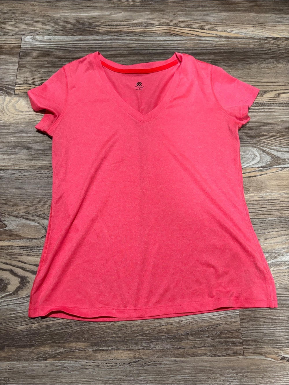 Champion Coral V-Neck Short Sleeve Tee
